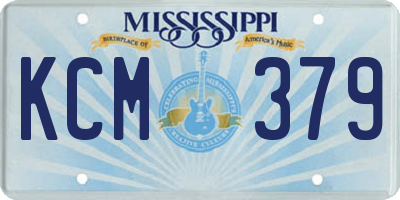 MS license plate KCM379