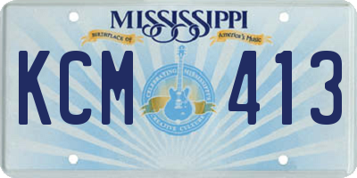 MS license plate KCM413