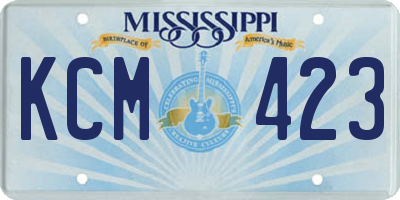 MS license plate KCM423