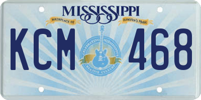 MS license plate KCM468