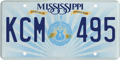 MS license plate KCM495