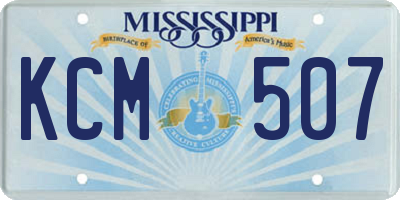 MS license plate KCM507