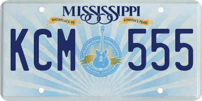MS license plate KCM555