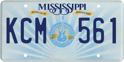 MS license plate KCM561
