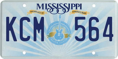 MS license plate KCM564