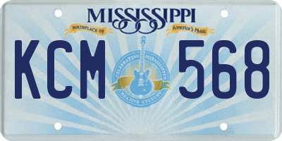 MS license plate KCM568