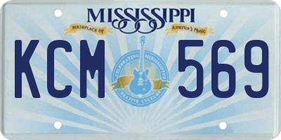 MS license plate KCM569