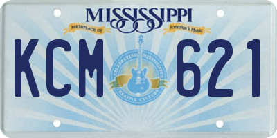 MS license plate KCM621