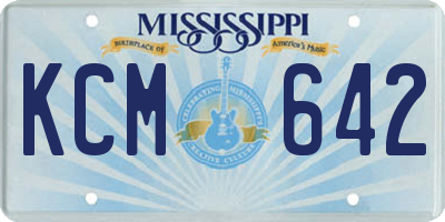 MS license plate KCM642