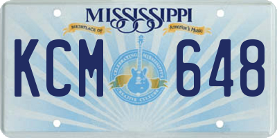 MS license plate KCM648