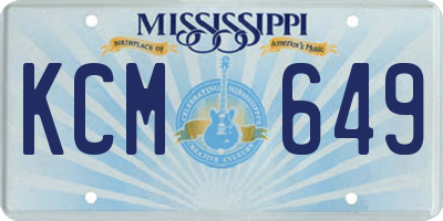 MS license plate KCM649