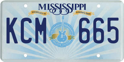 MS license plate KCM665