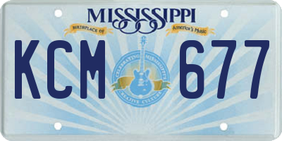 MS license plate KCM677