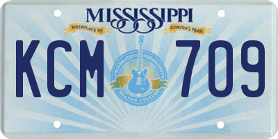 MS license plate KCM709