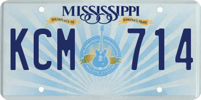 MS license plate KCM714