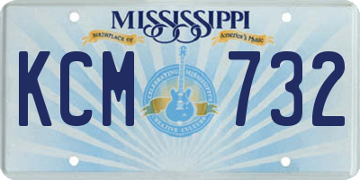 MS license plate KCM732