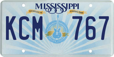 MS license plate KCM767