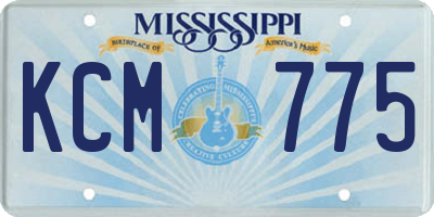 MS license plate KCM775