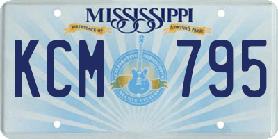 MS license plate KCM795
