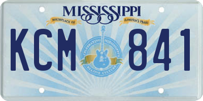 MS license plate KCM841