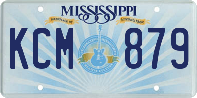 MS license plate KCM879
