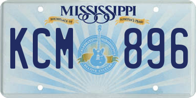 MS license plate KCM896