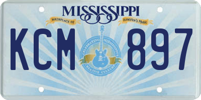 MS license plate KCM897