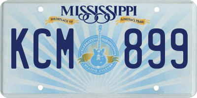 MS license plate KCM899