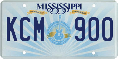 MS license plate KCM900
