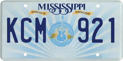 MS license plate KCM921