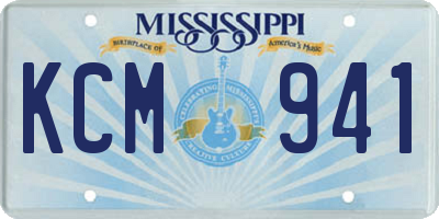 MS license plate KCM941