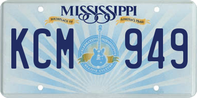MS license plate KCM949