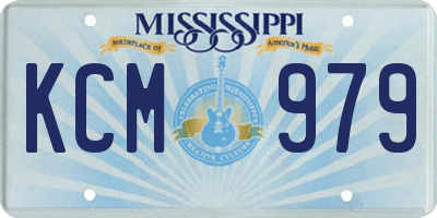 MS license plate KCM979