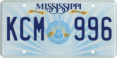 MS license plate KCM996