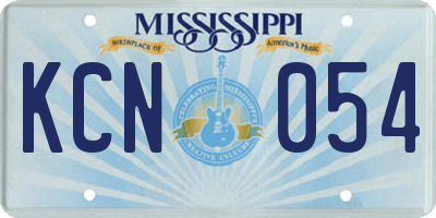 MS license plate KCN054