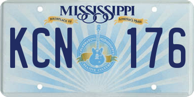 MS license plate KCN176