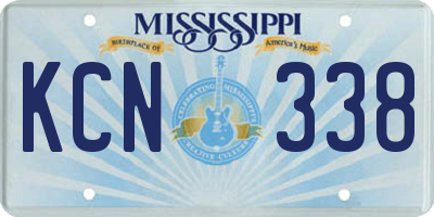 MS license plate KCN338