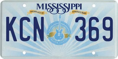 MS license plate KCN369