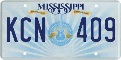 MS license plate KCN409