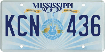 MS license plate KCN436