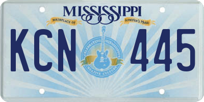 MS license plate KCN445