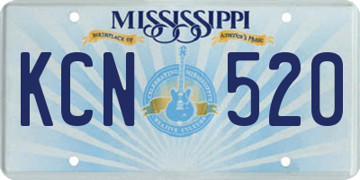 MS license plate KCN520