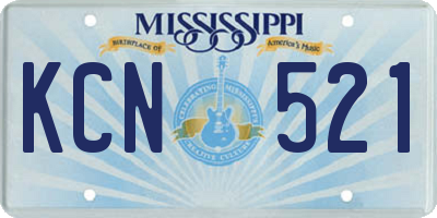 MS license plate KCN521