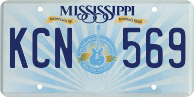 MS license plate KCN569