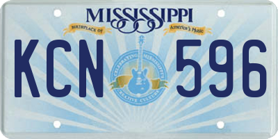 MS license plate KCN596