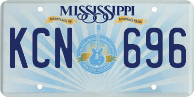 MS license plate KCN696