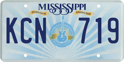 MS license plate KCN719