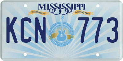 MS license plate KCN773