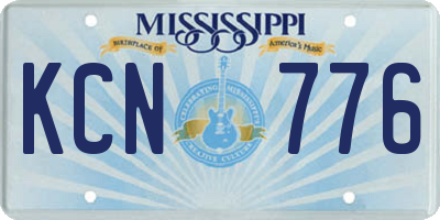 MS license plate KCN776