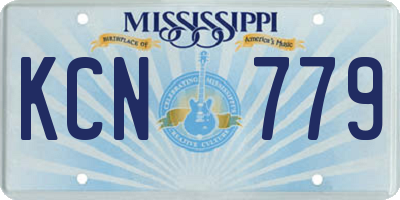MS license plate KCN779